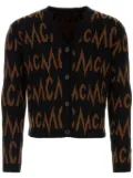 MCM intarsia-knit logo cardigan - Black
