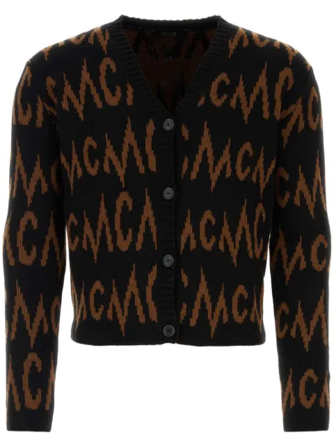 MCM intarsia-knit logo cardigan