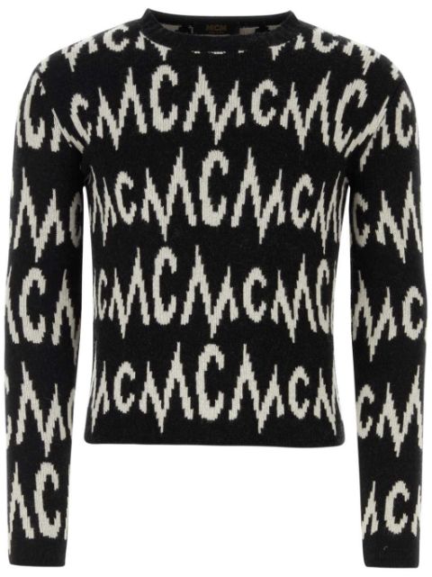 MCM intarsia-knit logo jumper