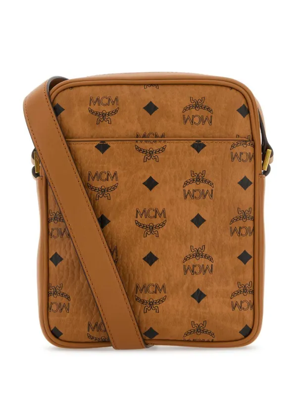 MCM Mini Aren Messenger Bag Brown FARFETCH AO