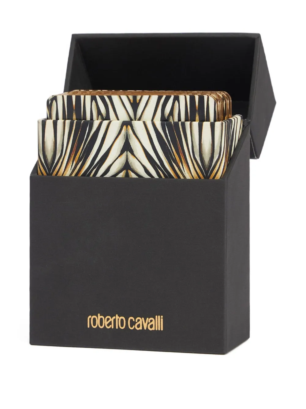 Roberto Cavalli Ray Of Gold プリント トランプ - ブラック Roberto Cavalli Ray Of Gold プリント トランプ - ブラック