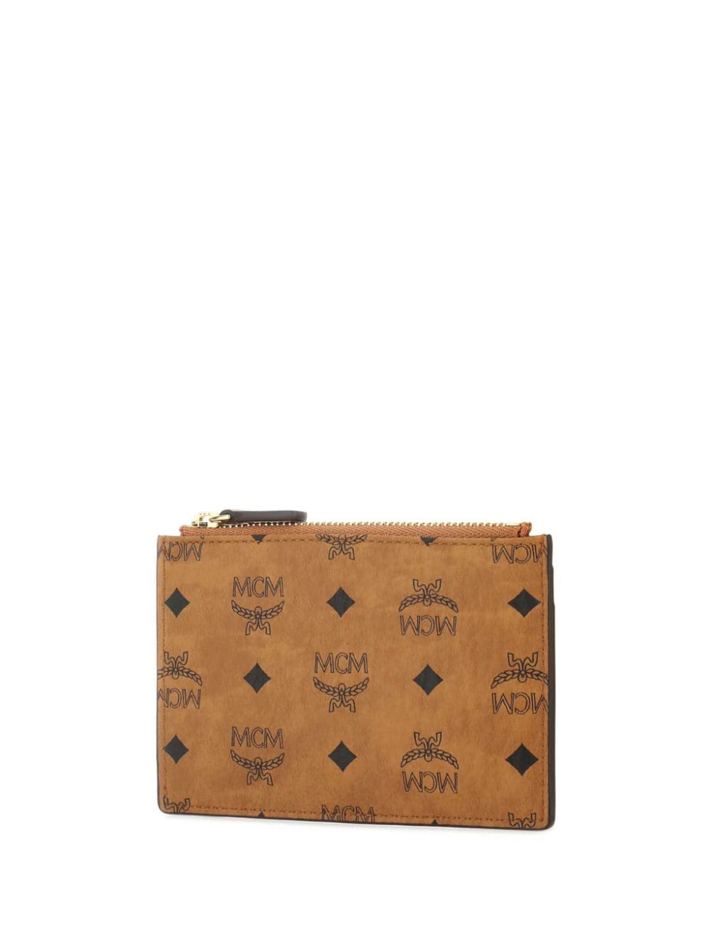 Shop Mcm Aren Cardholder In 褐色