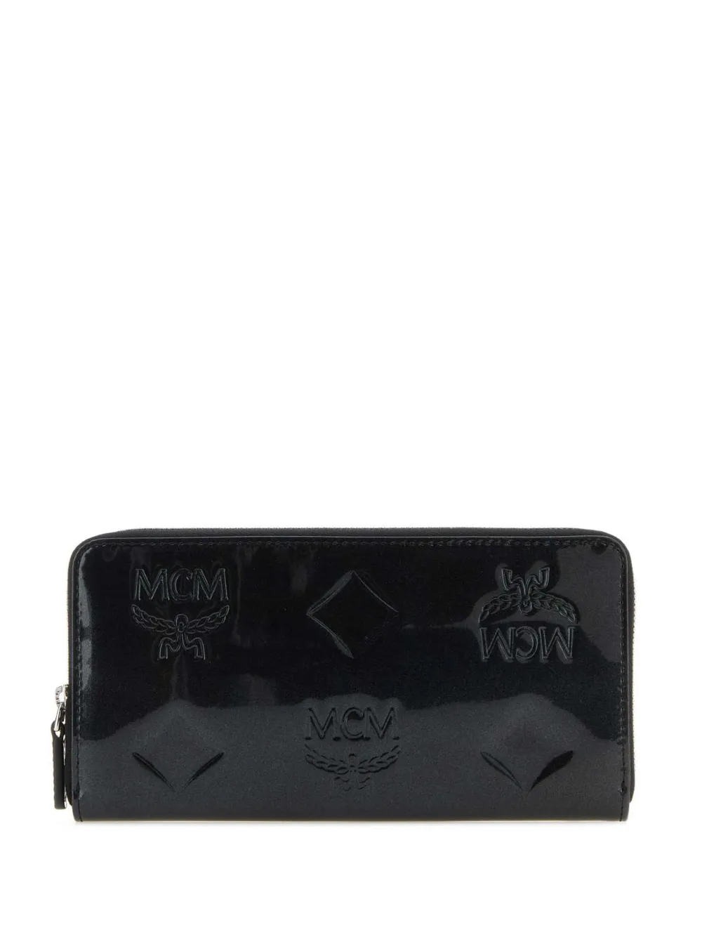 MCM logo-debossed wallet Zwart