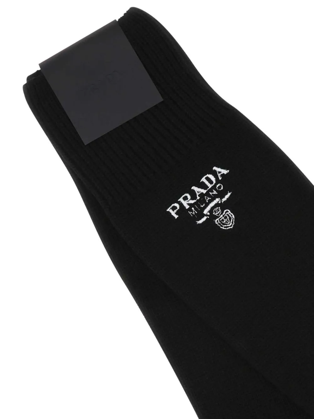 Prada Logo intarsia sokken Zwart
