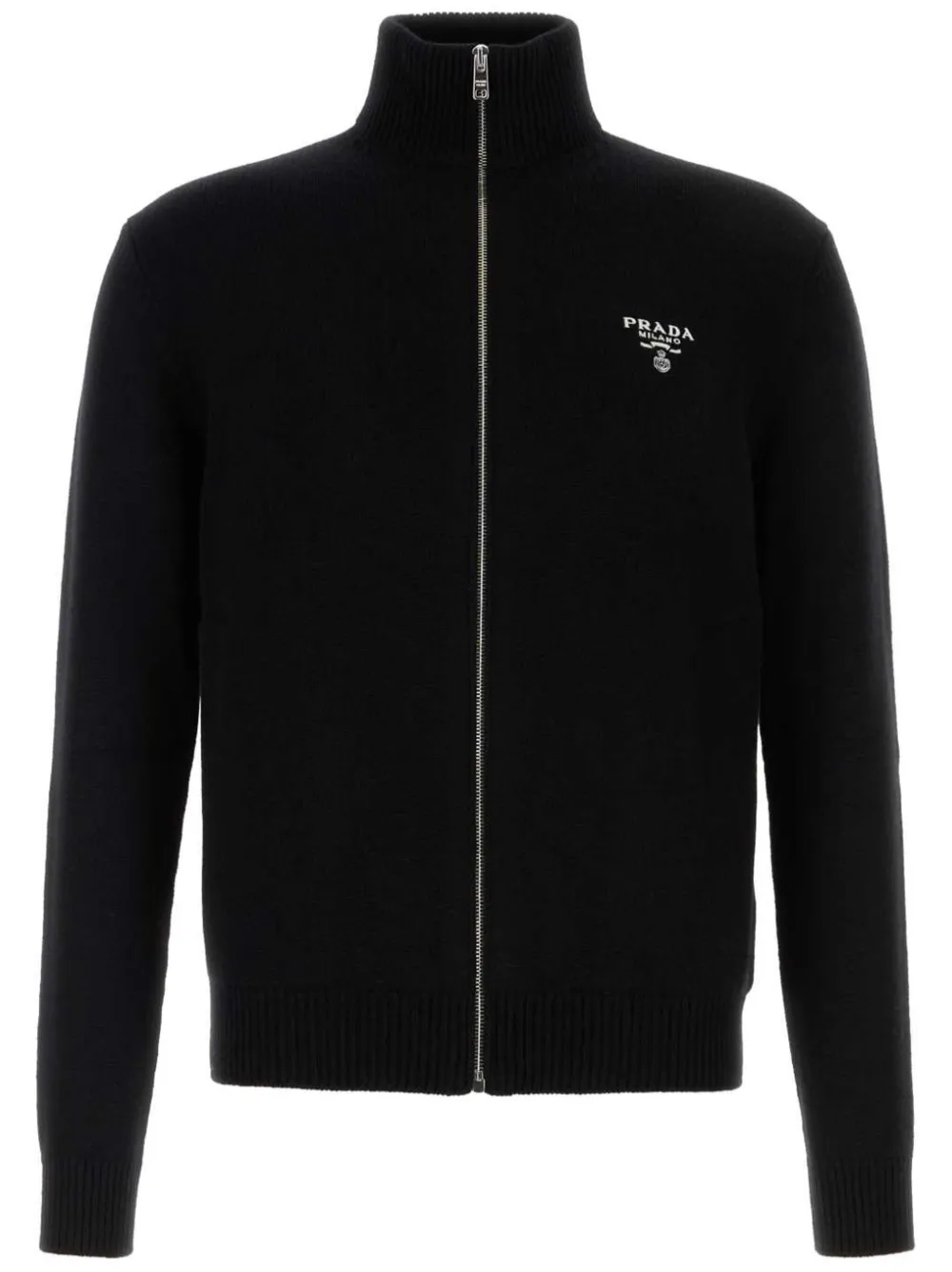 Prada sudadera con logo bordado y cierre | negro | Image 1