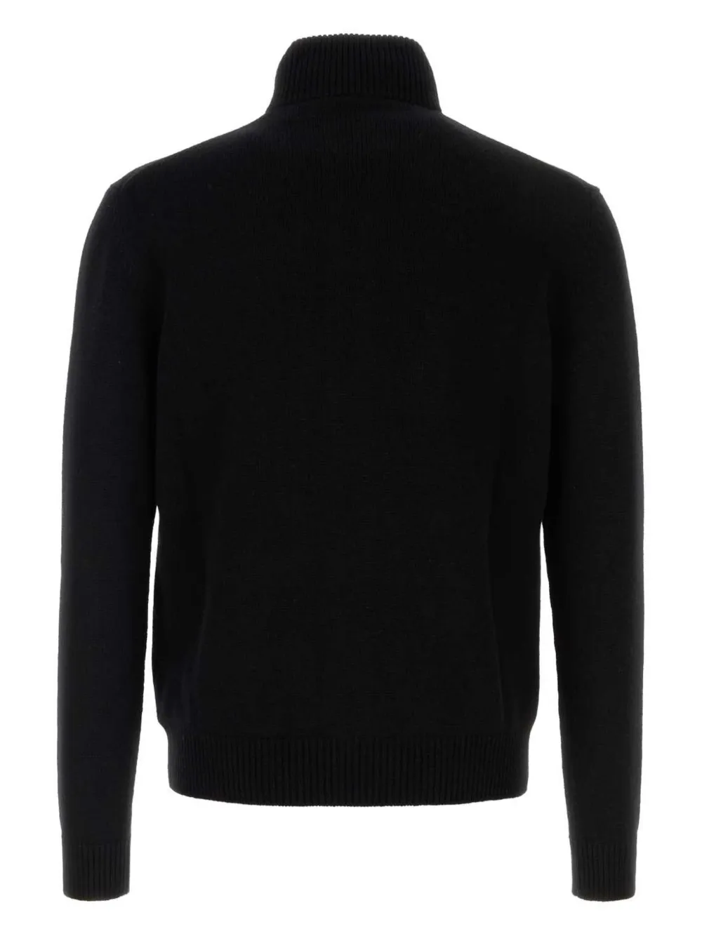 Prada logo-embroidered cashmere cardigan - Zwart