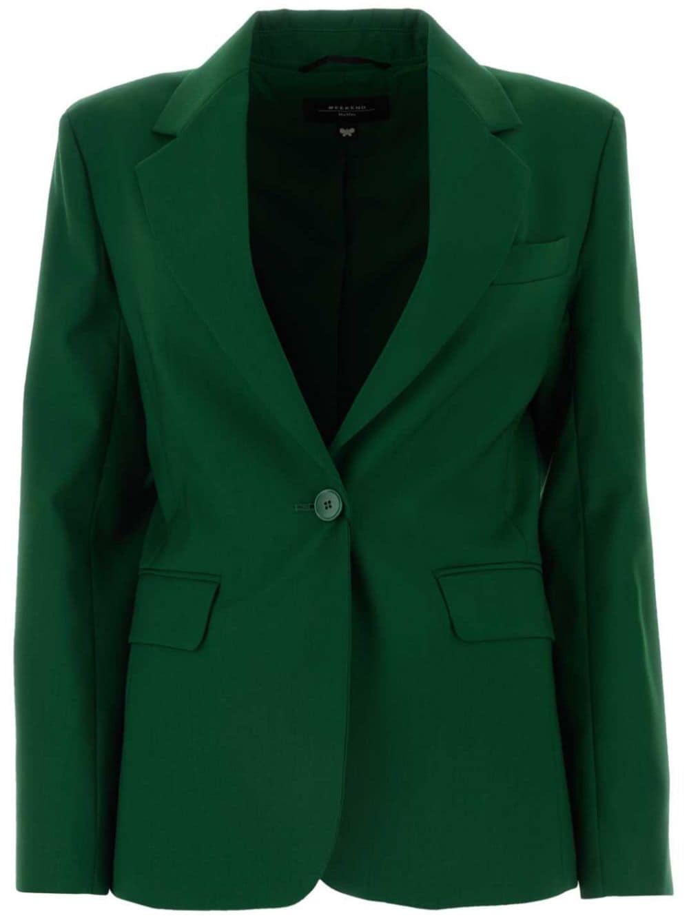 Shop Weekend Max Mara Lamine Blazer In Green