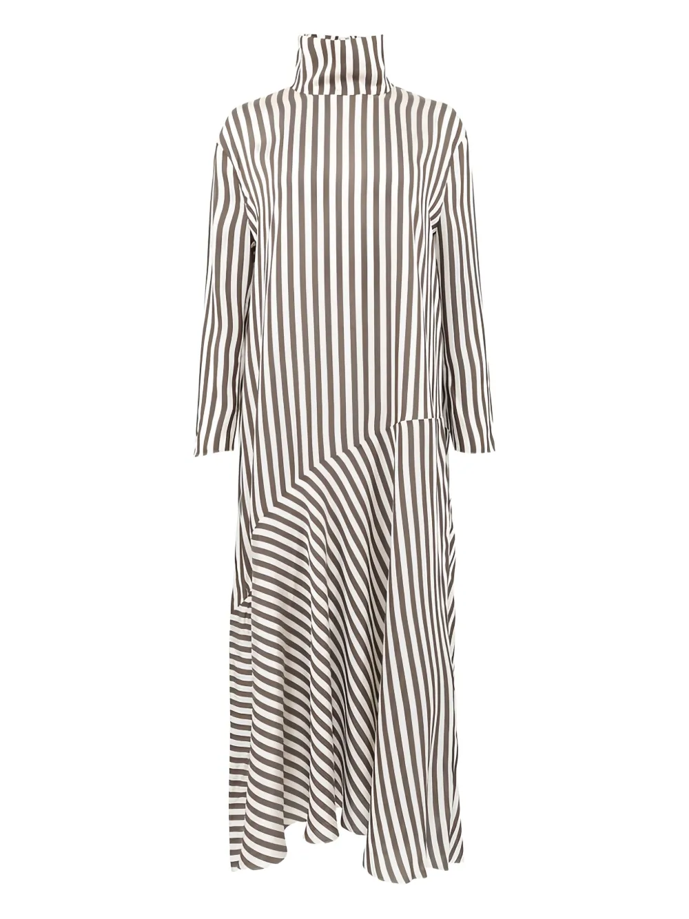 KHAITE striped midi dress – White