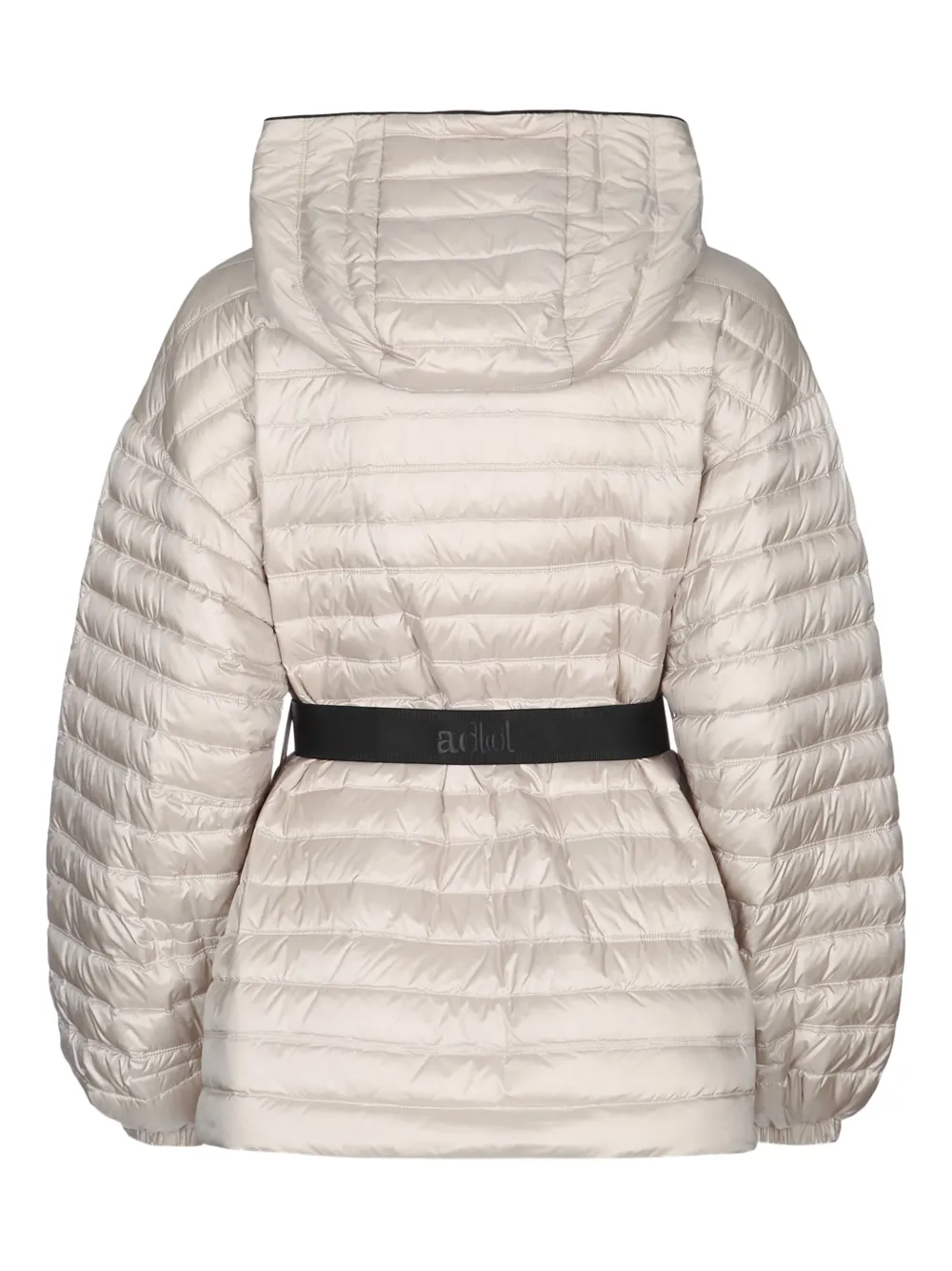 Add Hooded Belted Jacket In White