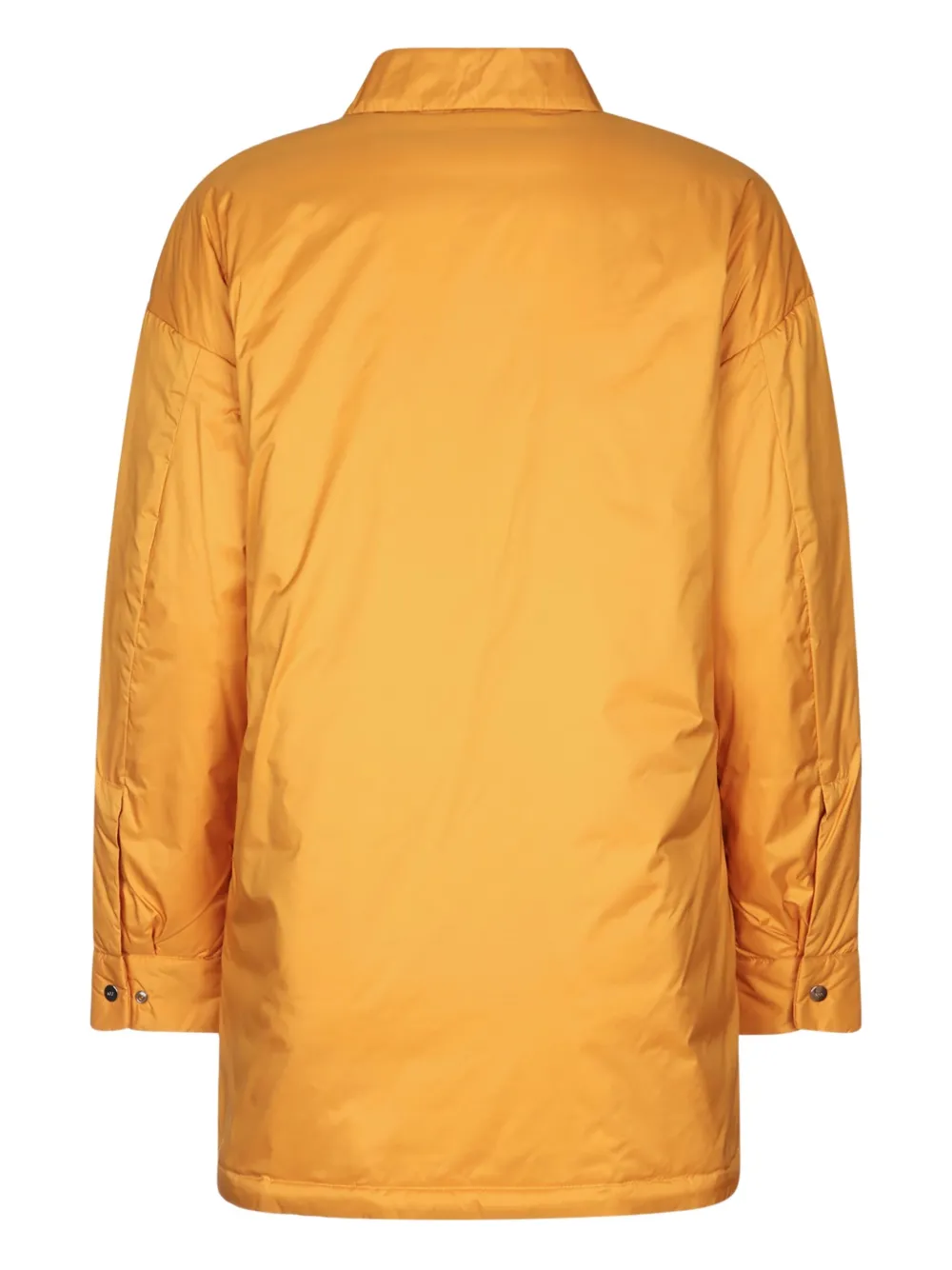 Add Polo-collar Puffer Jacket In Orange