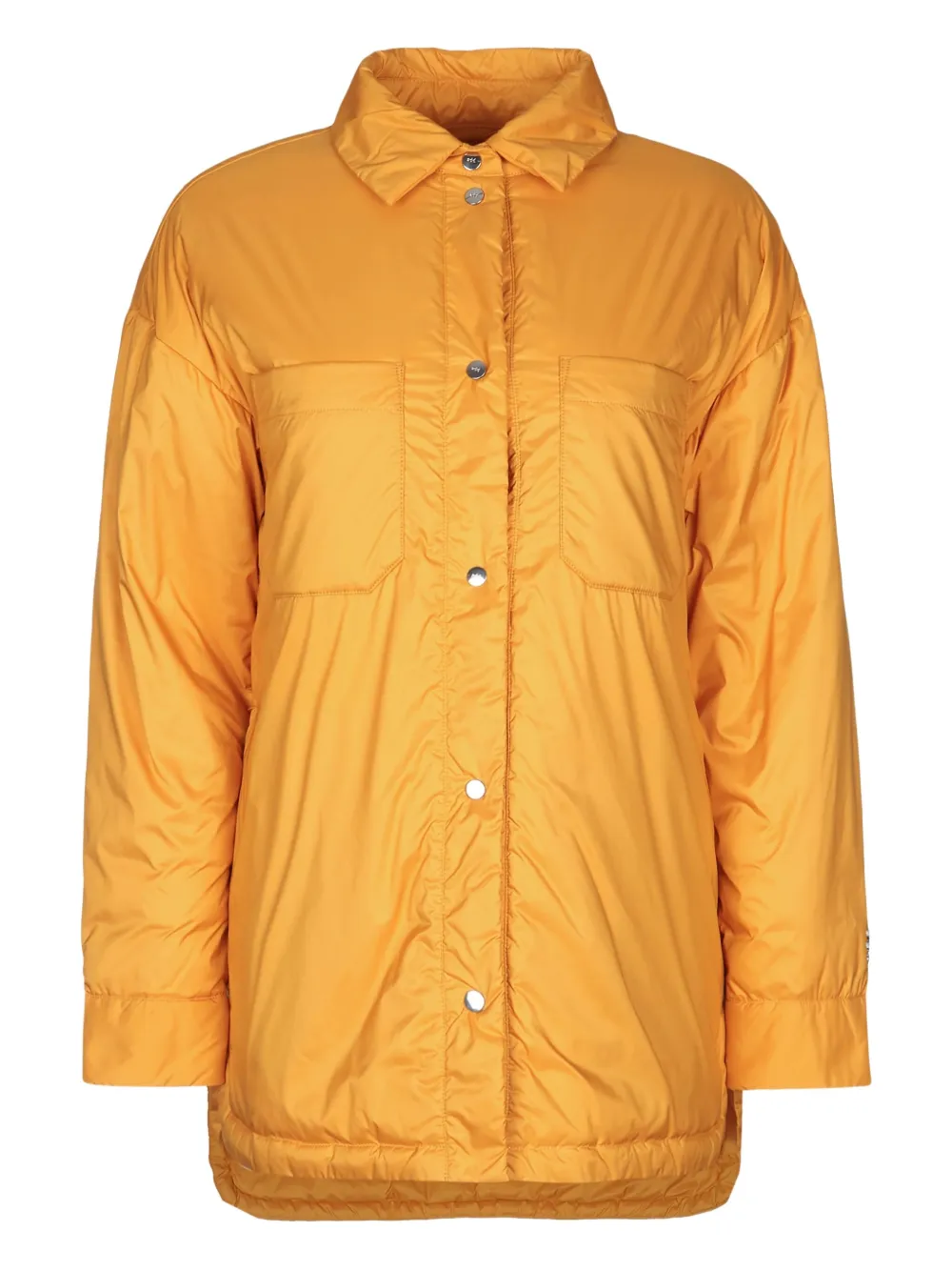 Add Polo-collar Puffer Jacket In Orange