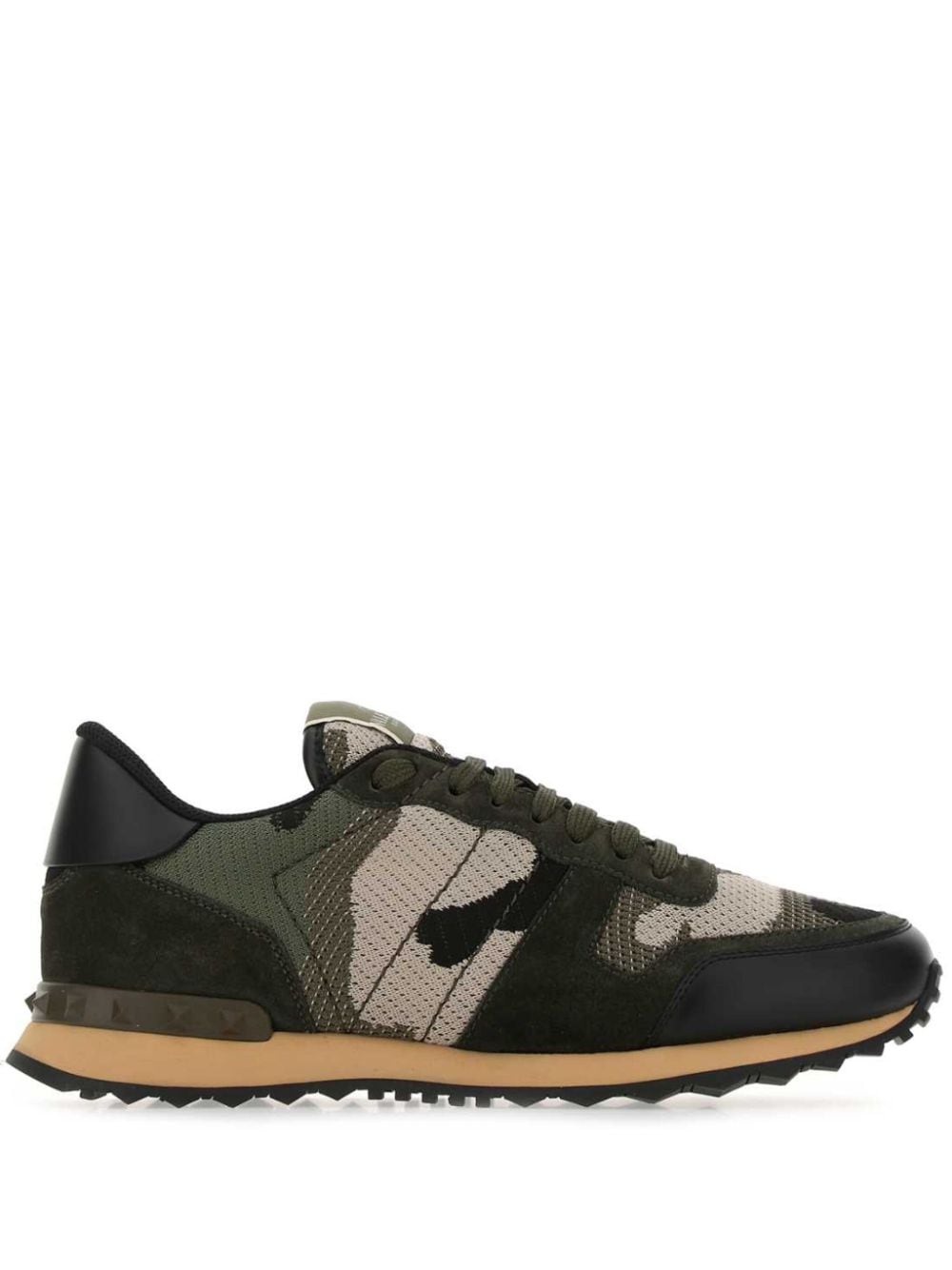 Shop Valentino Rockrunner Sneakers In Green