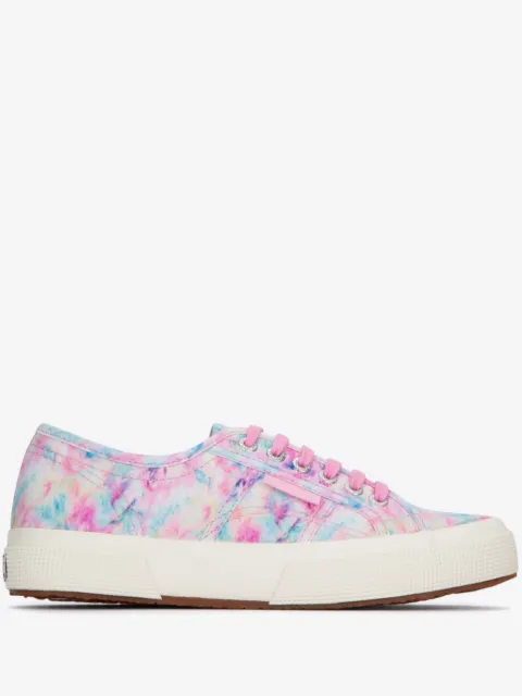 Superga tie-dye logo-tag sneakers
