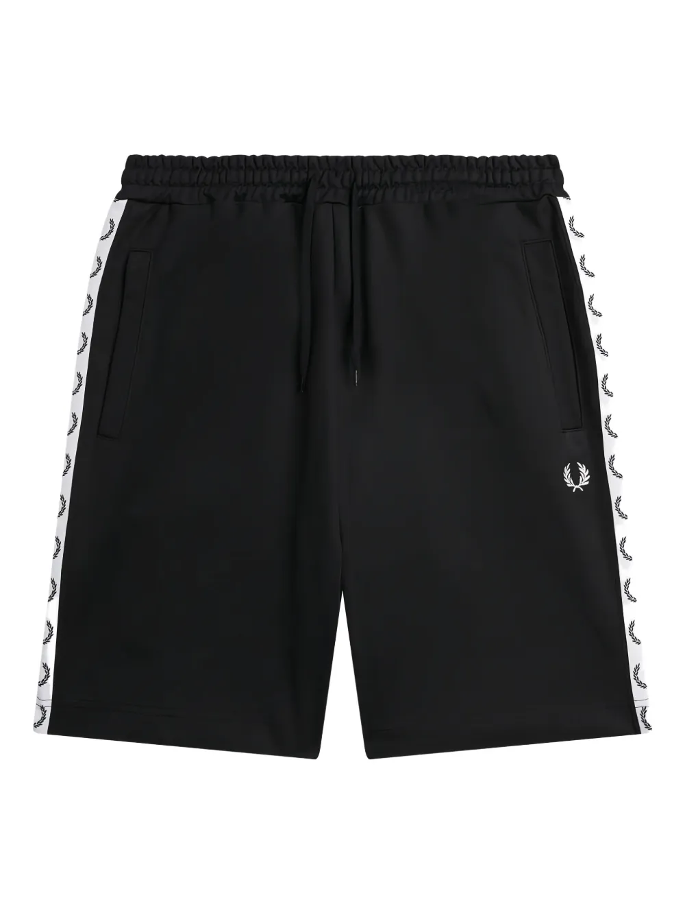 Fred Perry logo-embroidered track shorts - Nero