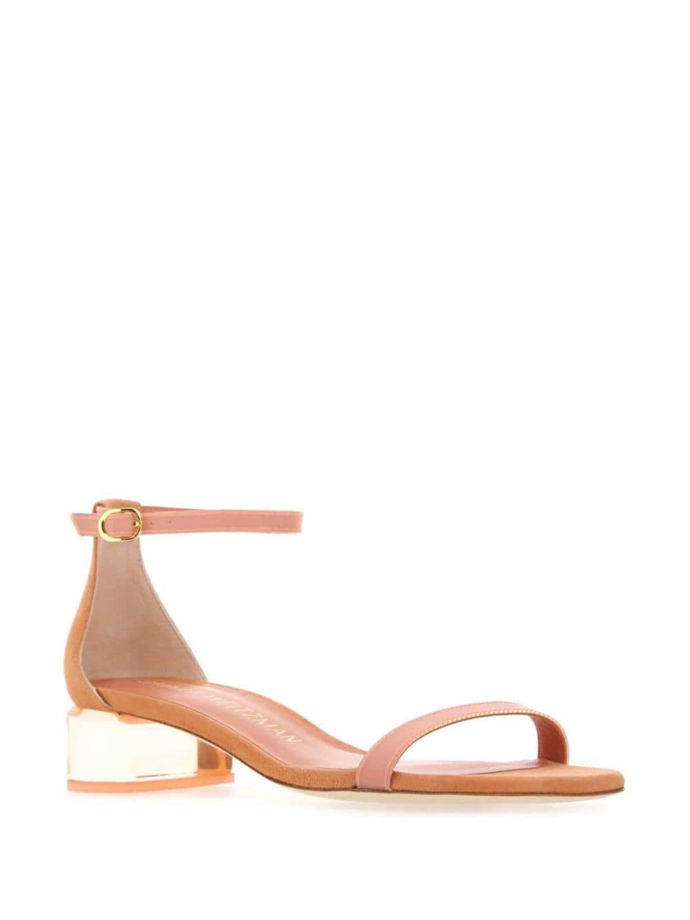 Stuart Weitzman 35mm Lucite NudistCurve sandals - Beige