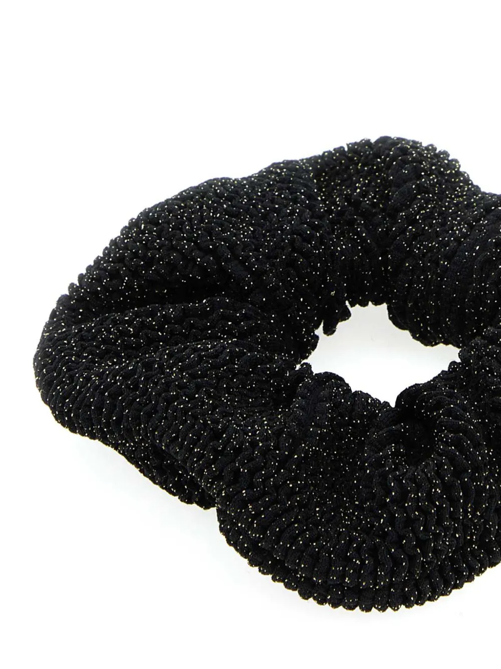 Hunza G Lurex Lycra scrunchie - Zwart