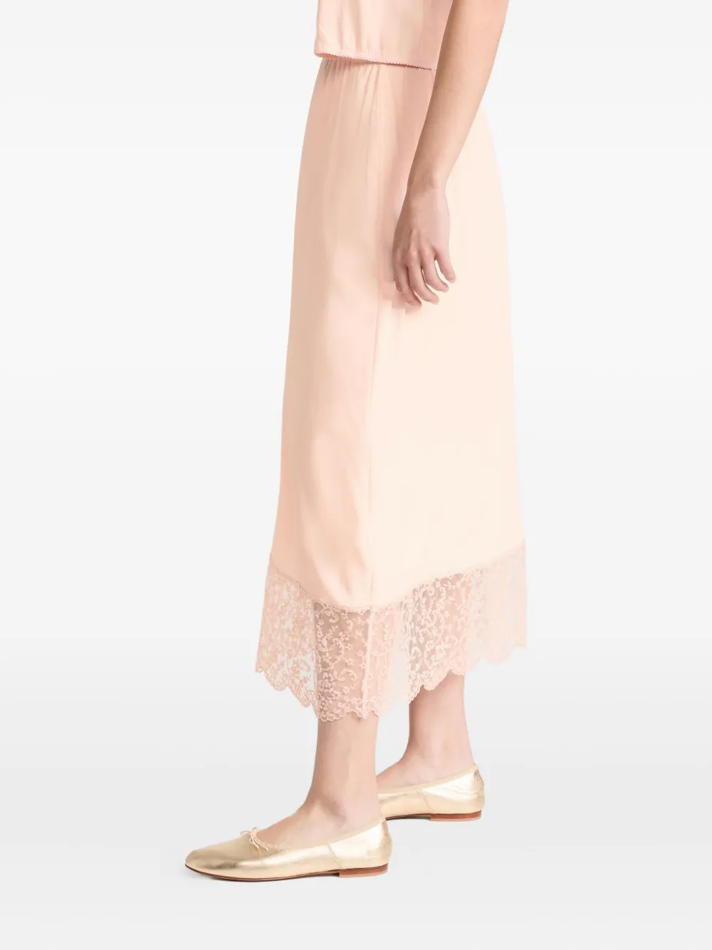 Simone Rocha Gonna midi con orlo in pizzo