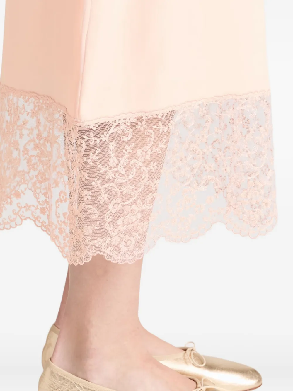 Simone Rocha Midi-rok met afwerking van kant Roze