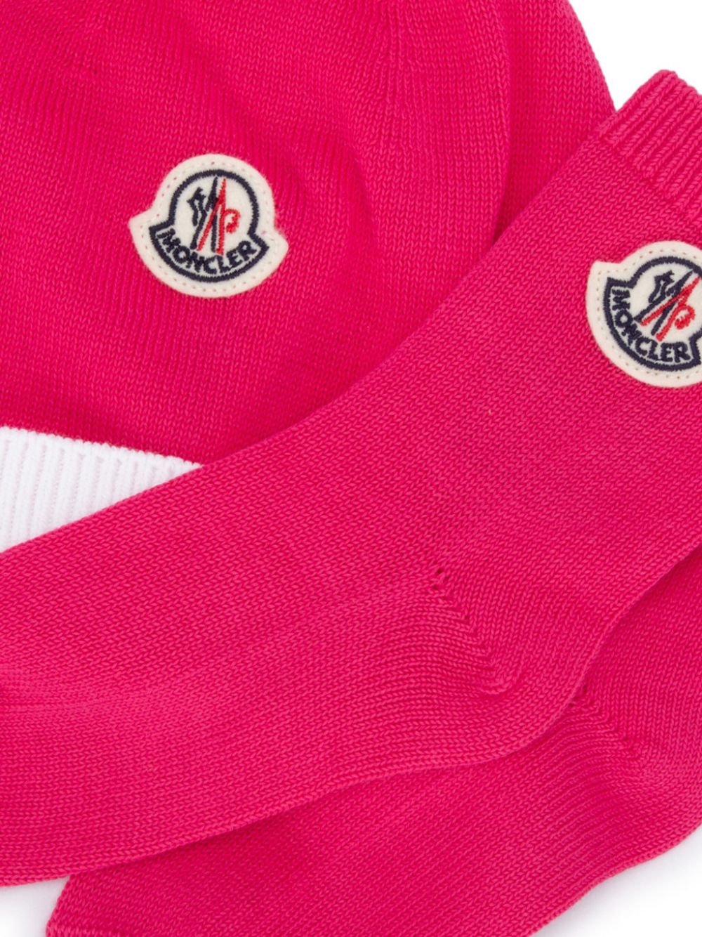 Moncler Enfant Katoenen muts Roze