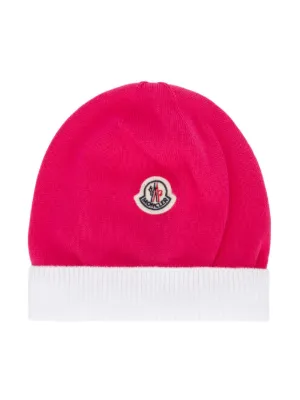 Moncler Enfant ロゴパッチ ビーニー | ブルー | FARFETCH JP