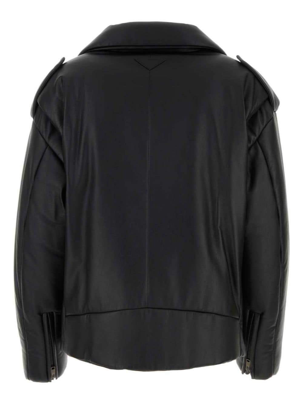 Prada padded leather jacket - Zwart