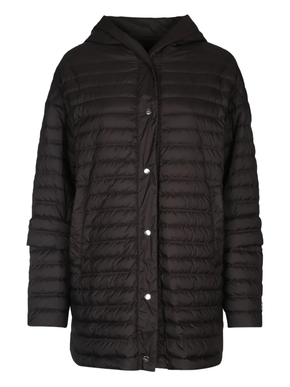 Add Hooded Quilted Jacket In Brown
