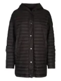 Add hooded quilted jacket - Brown