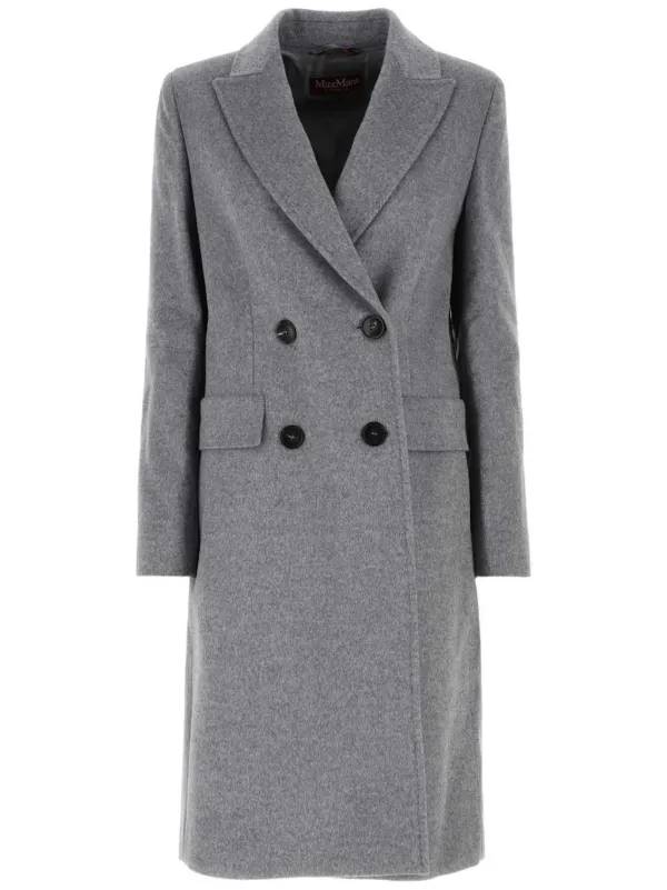 Max Mara Manuel double-breasted Virgin Wool Coat | Grey
