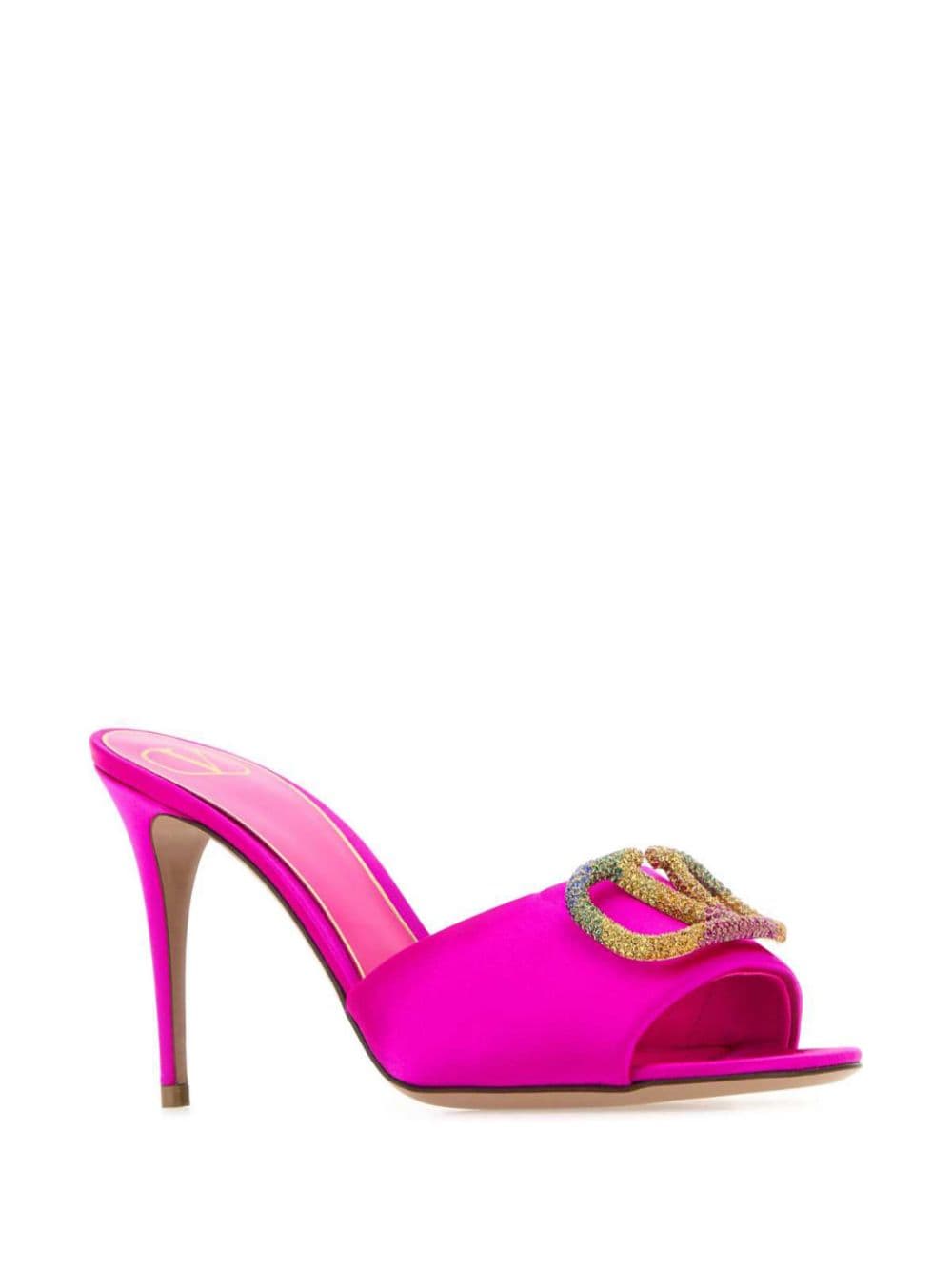 Valentino Garavani 90mm VLogo mules - Roze