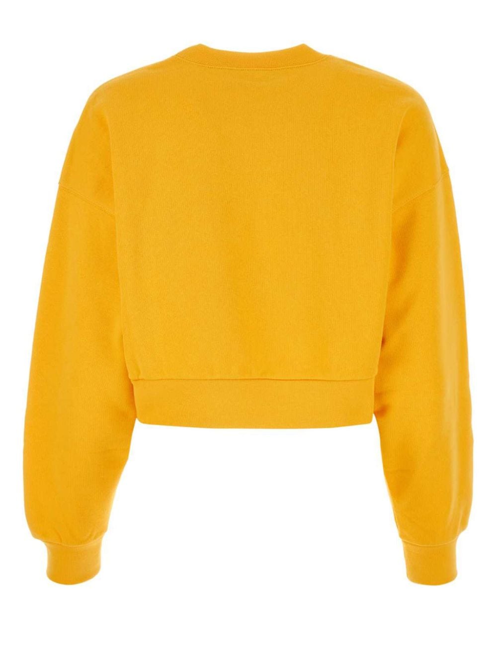 Shop Gucci Logo-print Cotton Sweatshirt In Yellow