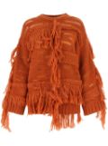 Stella McCartney textured-knit round-neck jumper - Orange