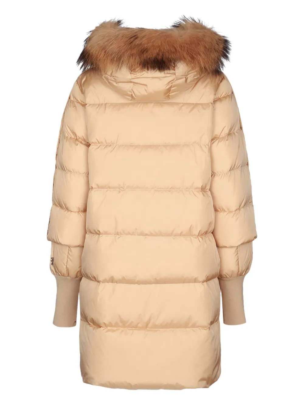 Add Fur-trimmed Quilted Coat In Neutral