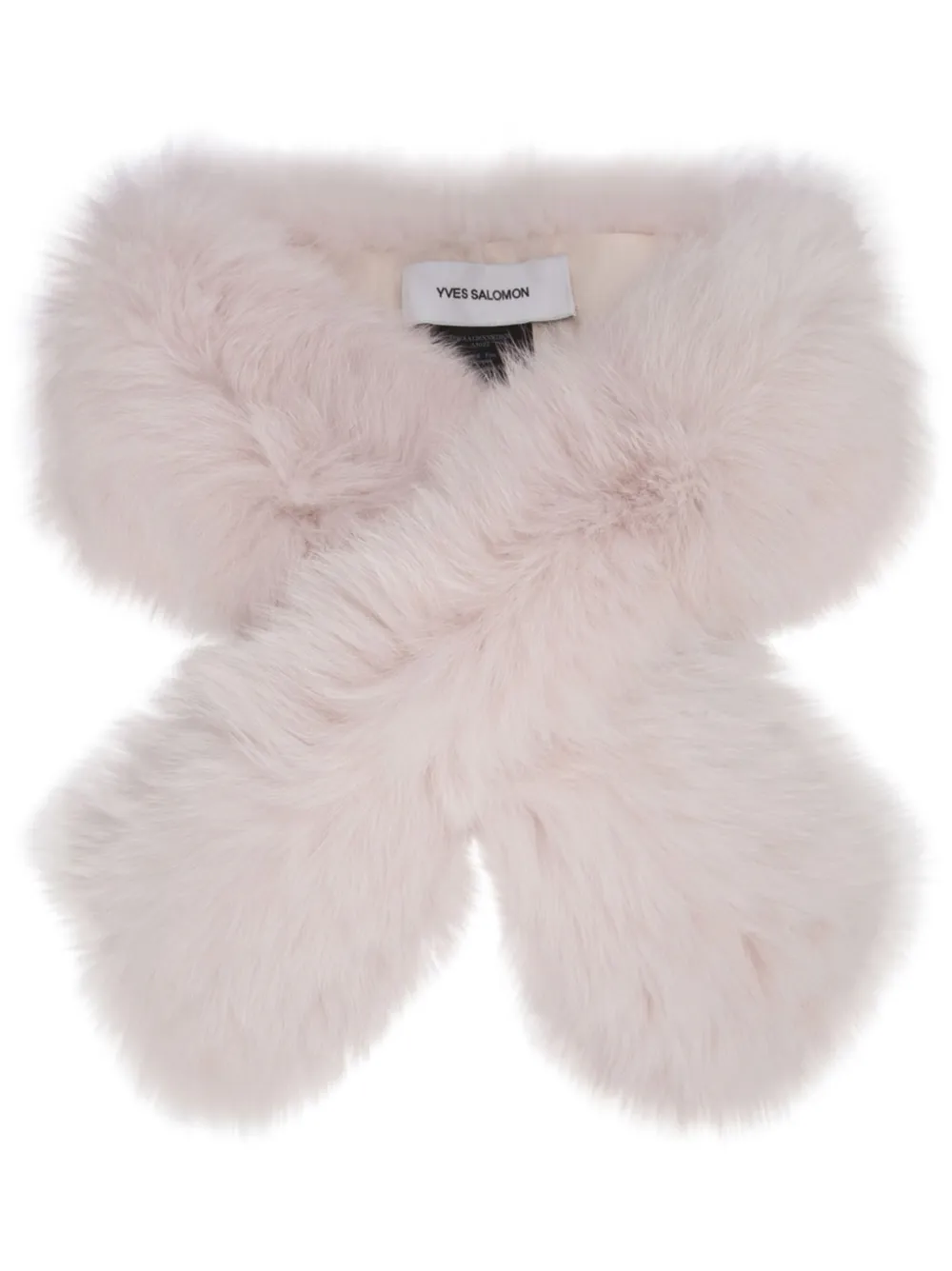 Yves Salomon faux-fur padded scarf - Pink