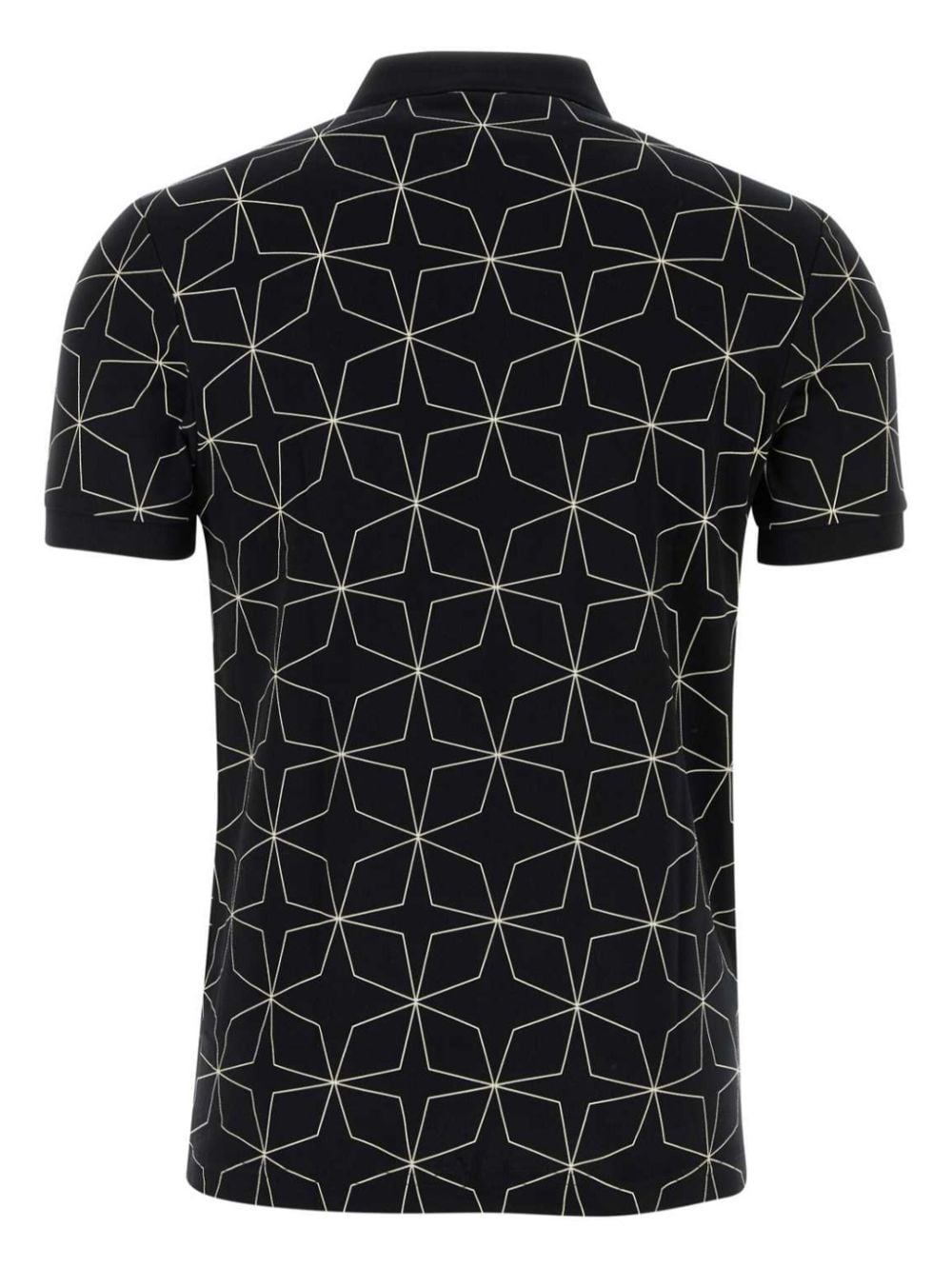 Fred Perry geometric-print polo shirt - Zwart