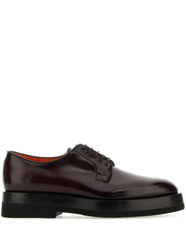 Santoni レザーレースアップシューズ Santoni レースアップ レザーシューズ | ブラック | FARFETCH JP