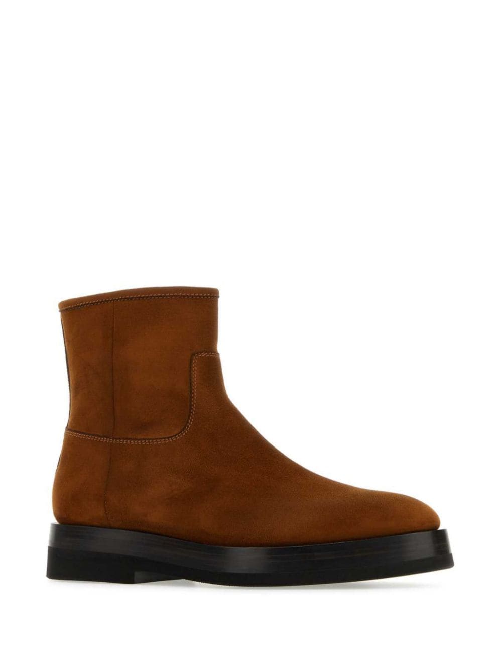 Shop Santoni Suede Ankle Boots In Brown