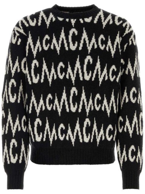 MCM logo-intarsia jumper