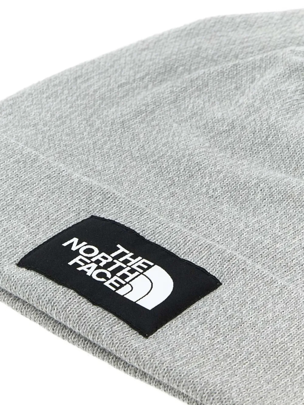 The North Face Melange Light Grey Stretch Polyester Blend Beanie Hat In Gray
