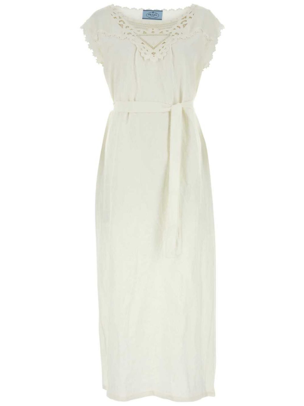 Prada broderie-anglaise dress - Neutrals