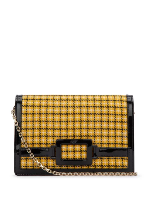 Roger Vivier check print clutch bag