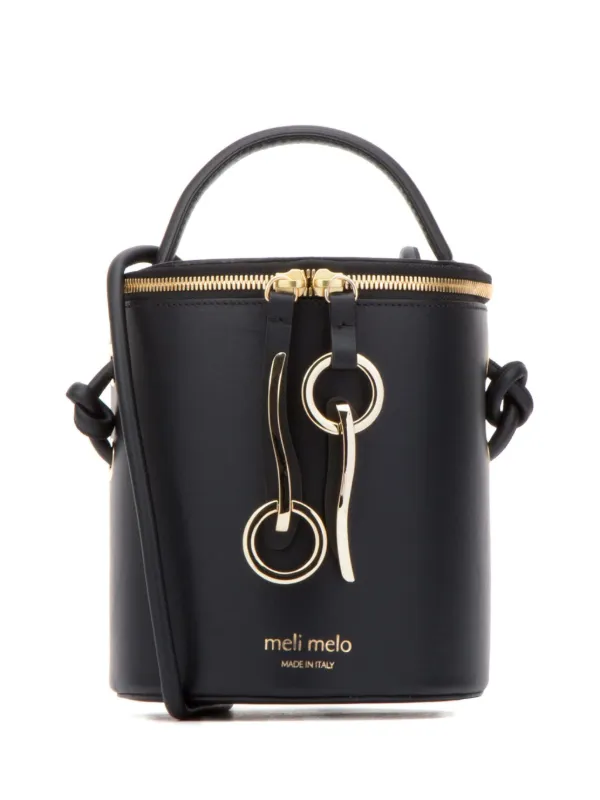 Meli Melo logo-stamp Bucket Bag | Black | FARFETCH