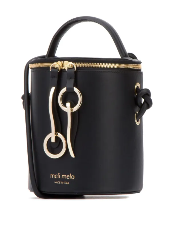 Meli Melo logo-stamp Bucket Bag | Black | FARFETCH