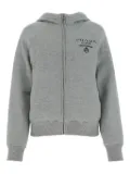 Prada cashmere-blend hoodie - Grey