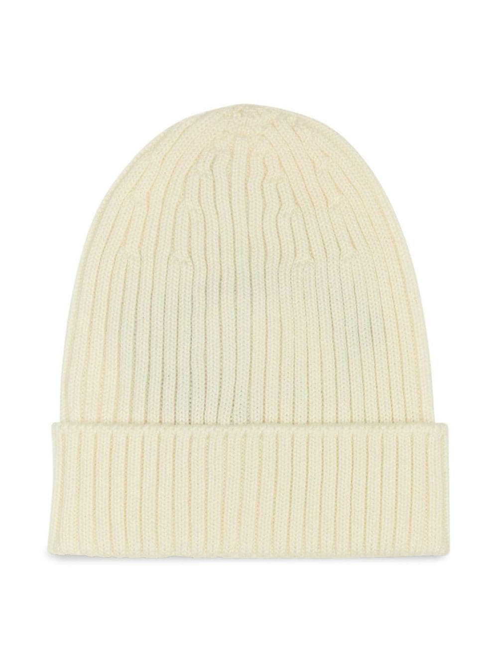 Prada logo-patch beanie - Wit