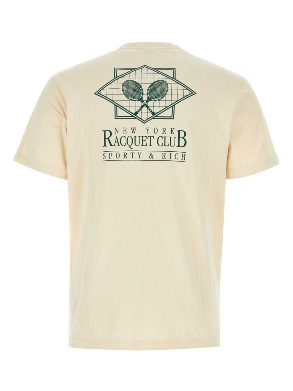 Shop Sporty And Rich Ny Racquet Club T-shirt In Neutrals