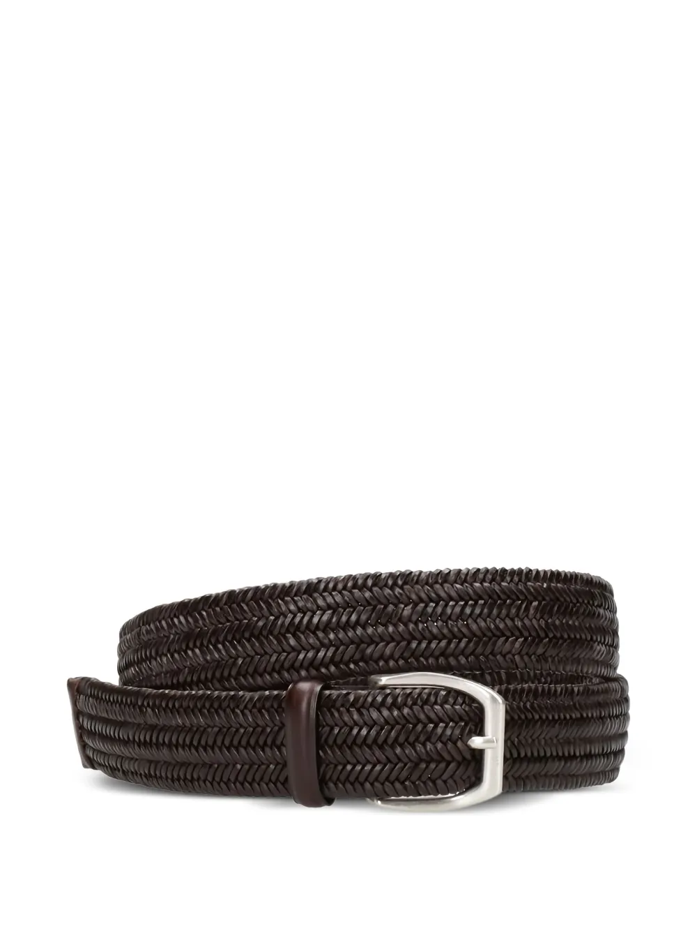 Orciani braided leather belt Bruin