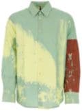 OAMC multicolour-print cotton shirt - Green