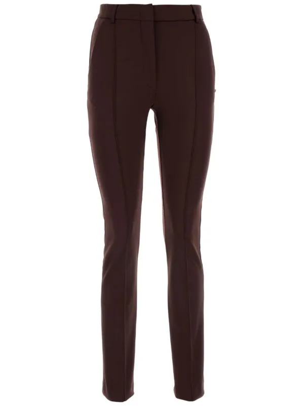 Sportmax Ricetta Skinny Trousers | Brown | FARFETCH CA