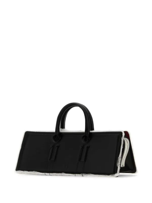 トートバッグ DENTRO SS24 Black leather Otto handbag (24SDNBO001 BLACK) DENTRO SS24 Black leather Otto handbag (24SDNBO001 BLACK