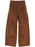 Ten C wide-leg cargo trousers - Brown